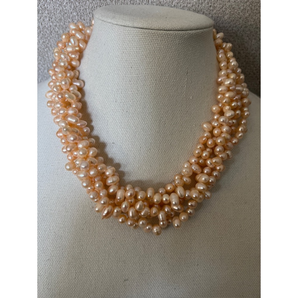 Stauer Peach Pearl Necklace